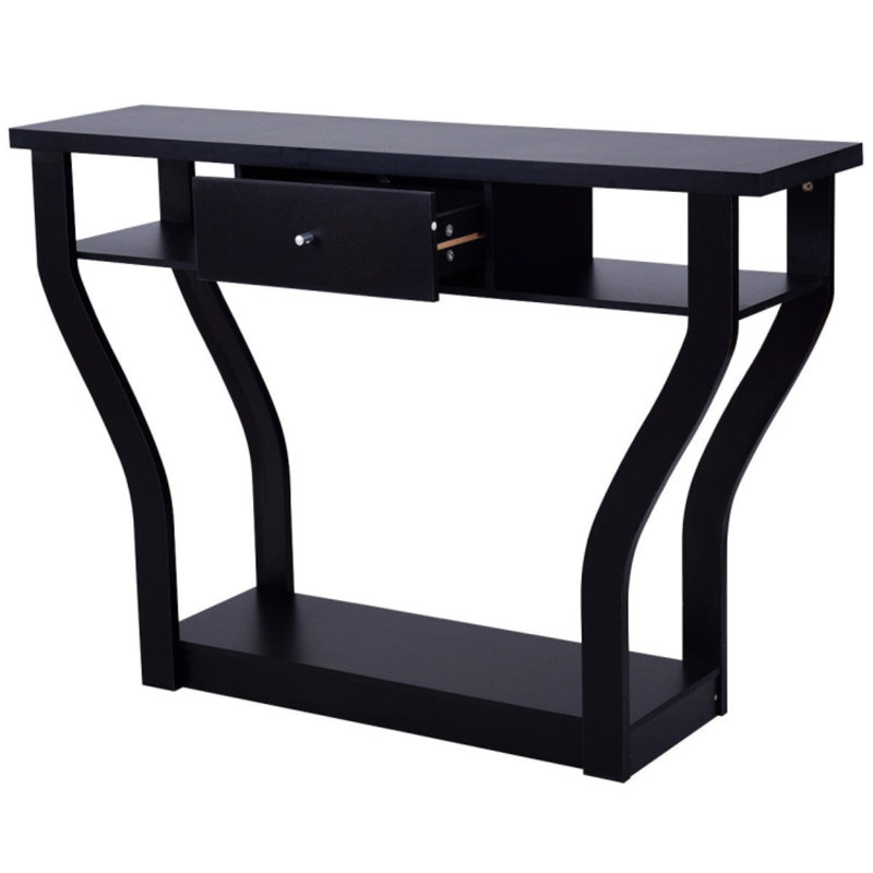 Console 12 po Kylan, Noir mat