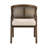 Solenne Mid-Century Modern Dining Set With Cane Back Rubberwood Chairs And Fluted MDF Veneer Pedestal Table-115840621