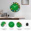 Horloge murale éducative colorée et numérotée - Horloge murale moderne en verre de 61 cm (24 po)