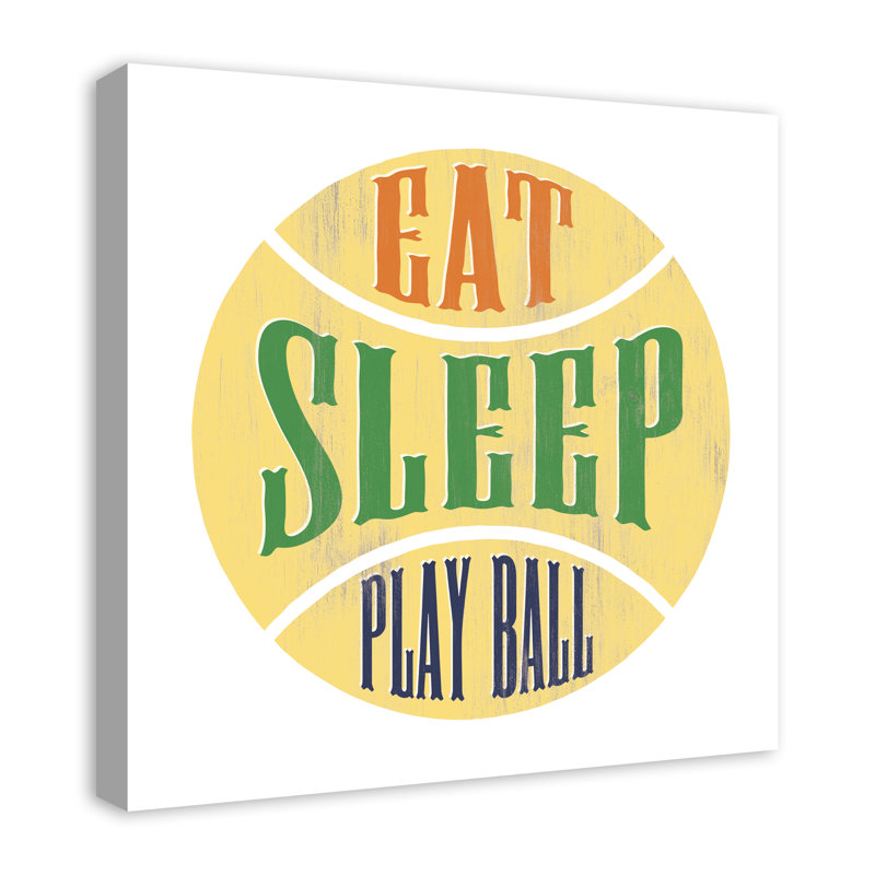 « manger sleep play », art sur toile Streep, H 24 po x l 24 po x P 1,25 po