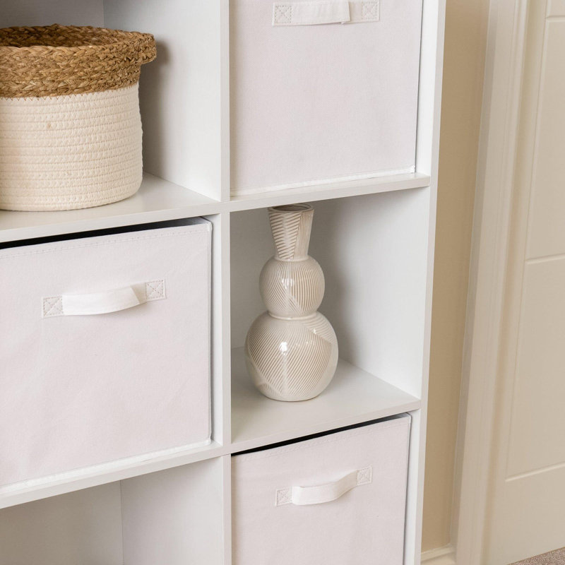Northville 16 Cube Storage Unit, White With Baskets