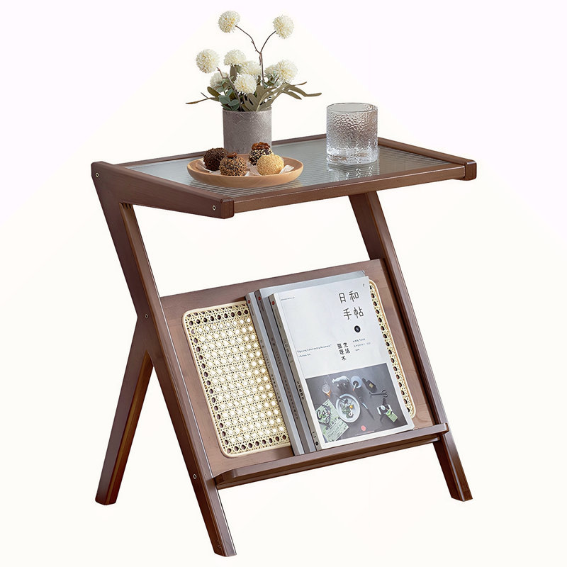 Rattan Small Coffee Table with Storage