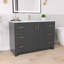 Ensemble de meuble-lavabo simple 48 po gris foncé avec plateau uni (assemblé)