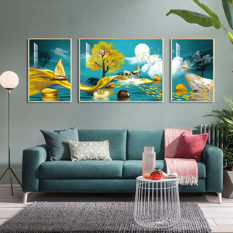 3 - Pieces, 23.62" H x 1.18" W x 62.99" D