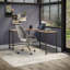 Jazmyne L-Shaped Metal Base Executive Desk