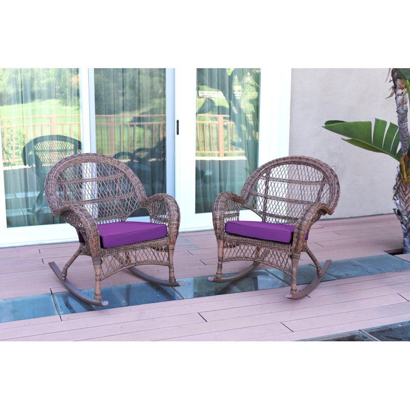 Berchmans Wicker Outdoor Chair, Honey, Ivory