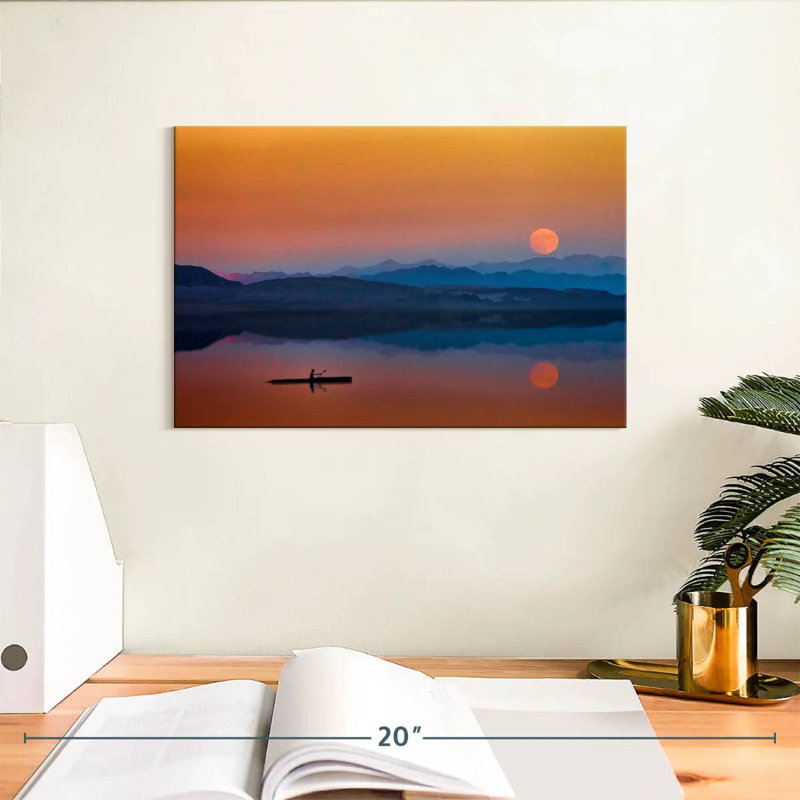 Gillard Sunset Rowboat, 8" H x 12" W