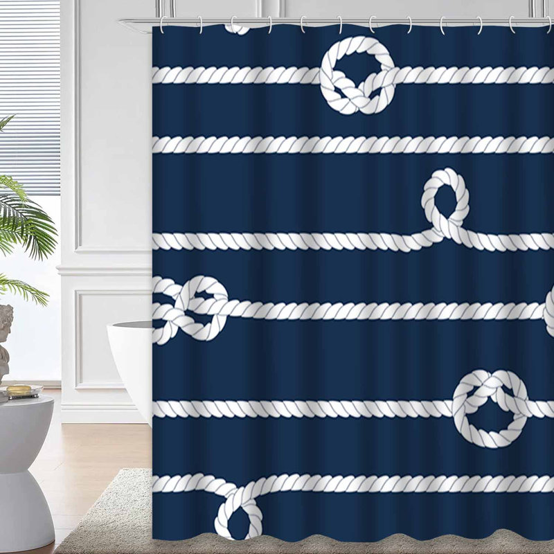 Rideau de douche à 12 crochets, L 72 po x l 84 po