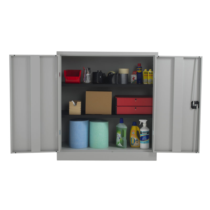 2 -Door 2 -Shelf, Grey