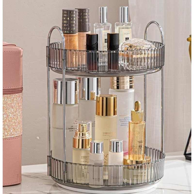 Acrylic Makeup Organiser, Grey