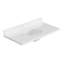 Comptoir de meuble-lavabo en quartz blanc Carrara de 42 po Ariel avec rebord à onglet de 1,5 po d'épaisseur avec lavabo simple ovale décalé à gauche et dosseret inclus