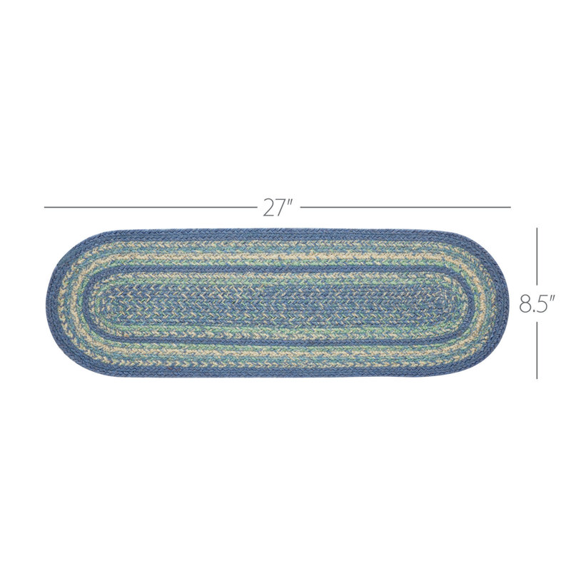 Andreja Non-Slip Stair Tread, Oval 8.5" x 2'3''
