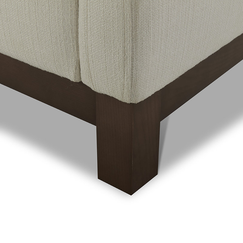 Liz Upholstered Sofa, Flanigan Cotton, Dark Brown, 32.28"H x 84.25"W x 39.37"D