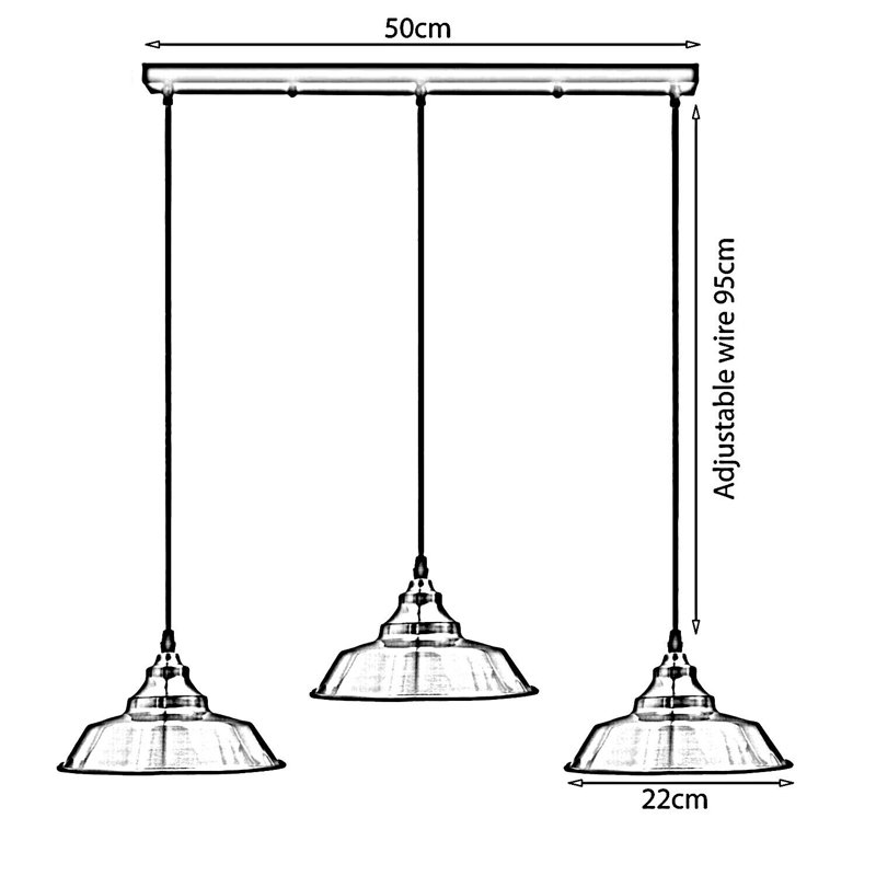 Olivia 3 - Light Silver Kitchen Island Pendant, Yellow Brass