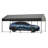 12 Ft. W x 20 Ft. D Carport with Galvanized Steel Roof
