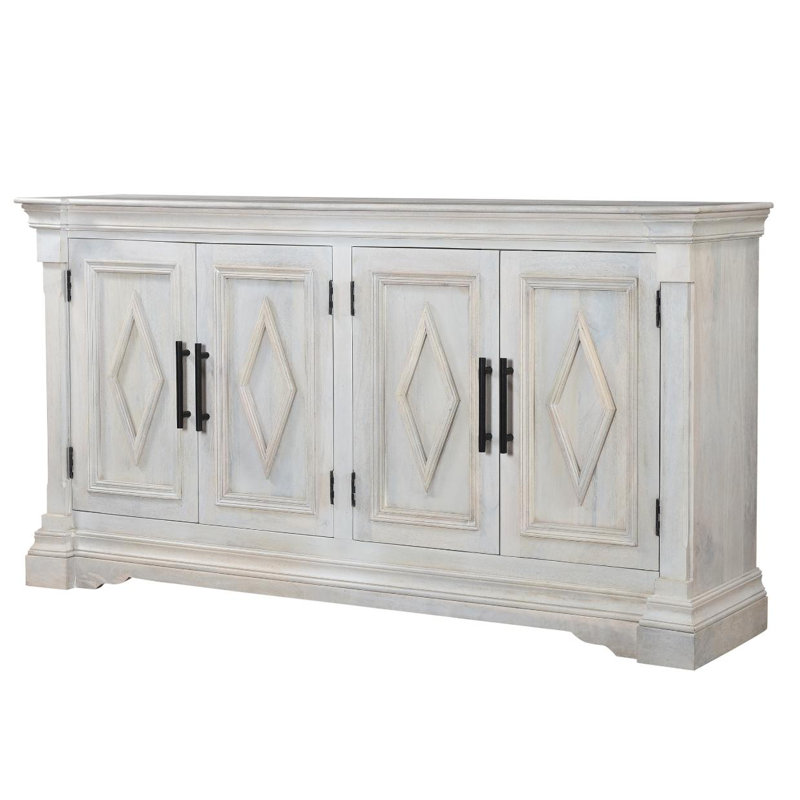 71'' W Solid Wood Sideboard, White