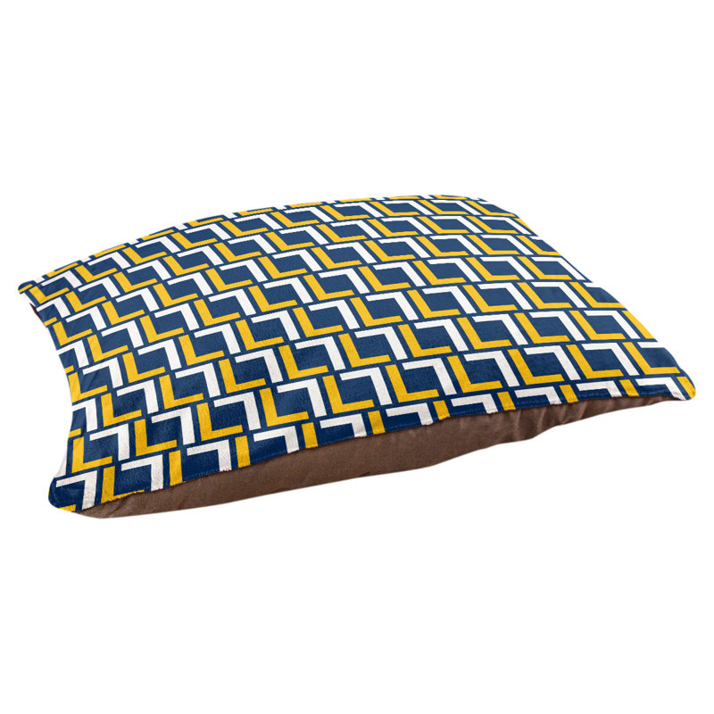 Lit pour chat Dupoint Designer, Bleu marine / or / blanc, Grand (L 52 po x l 42 po)