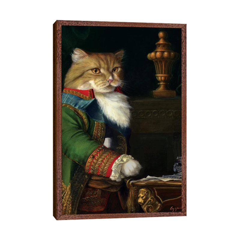 Waldo 1 Piece Painting on Canvas, 101.6 cm H x 66.04 cm W, Classic Brown Wood Framed