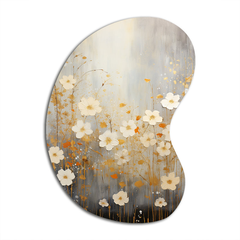 Lark Manor Myrtille - Cherry Blossom Boom Shape Assymterical Metal Wall ...