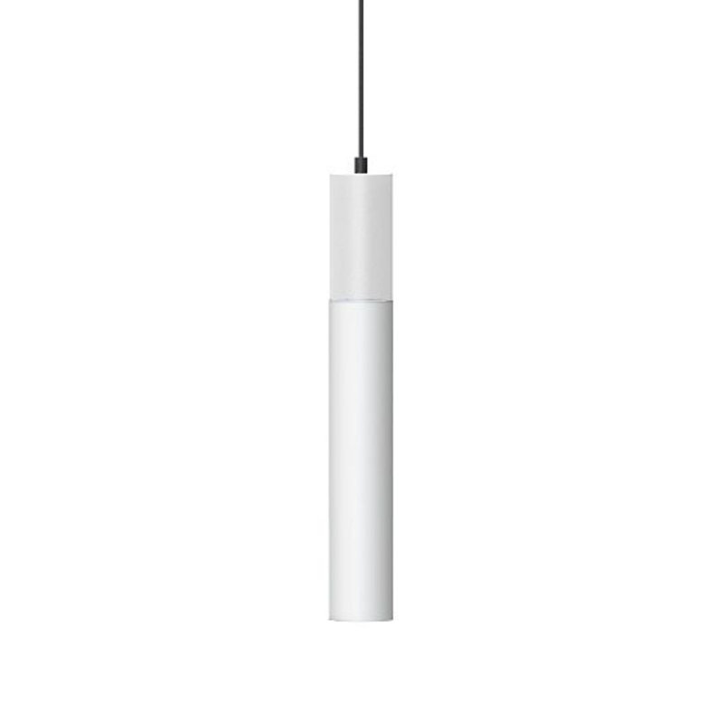 1 - Light Single Cylinder LED Pendant, White, 7" H x 1.1" W x 1.1" D