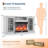 59 Inch Electric Fireplace TV Stand, Panoramic 3 Sided Glass Entertainment Center with Fireplace for TVs Up to 65'', 12 Flame Colors, Ample Storage, Energy Saving Fireplace Heater, White