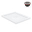 Base de douche en PP blanc brillant avec drain central Streamline 42 po x 34 po Streamline