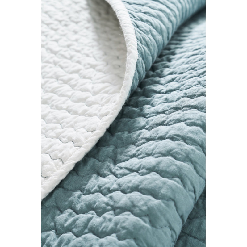 Jade Quilt, Twin Quilt, Ivory/Mineral