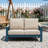 58" W Outdoor Aluminum Frame Loveseat With Cushion