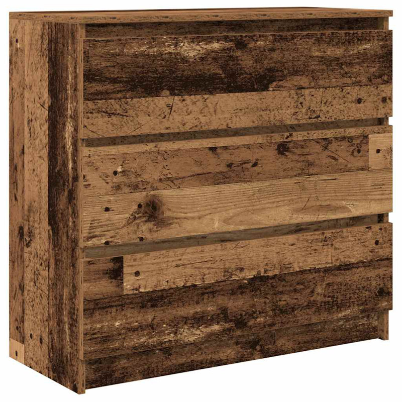 Sideboard 80X35x76 Cm Engineered Wood, Old Wood