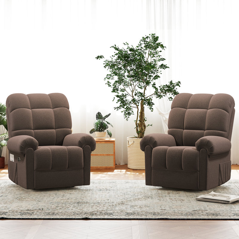 Fauteuil inclinable Kaysah, Brun