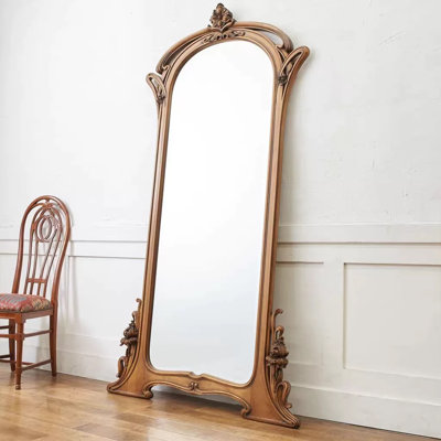 Miroir français rétro arqué sculpté