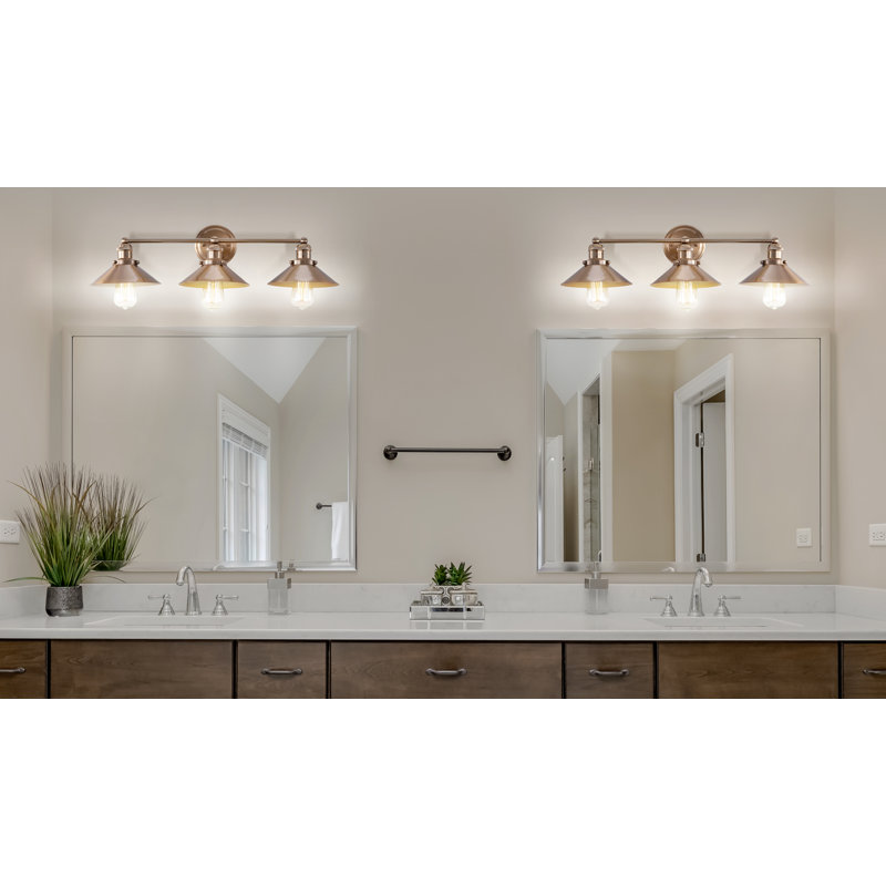 Éclairage pour meuble-lavabo en métal Bagatelle, Laiton doré, 3
