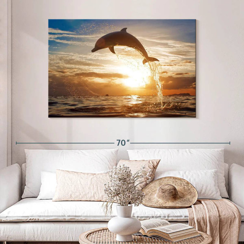 Brampt Dolphin Jump Silhouette, 32" H x 48" W