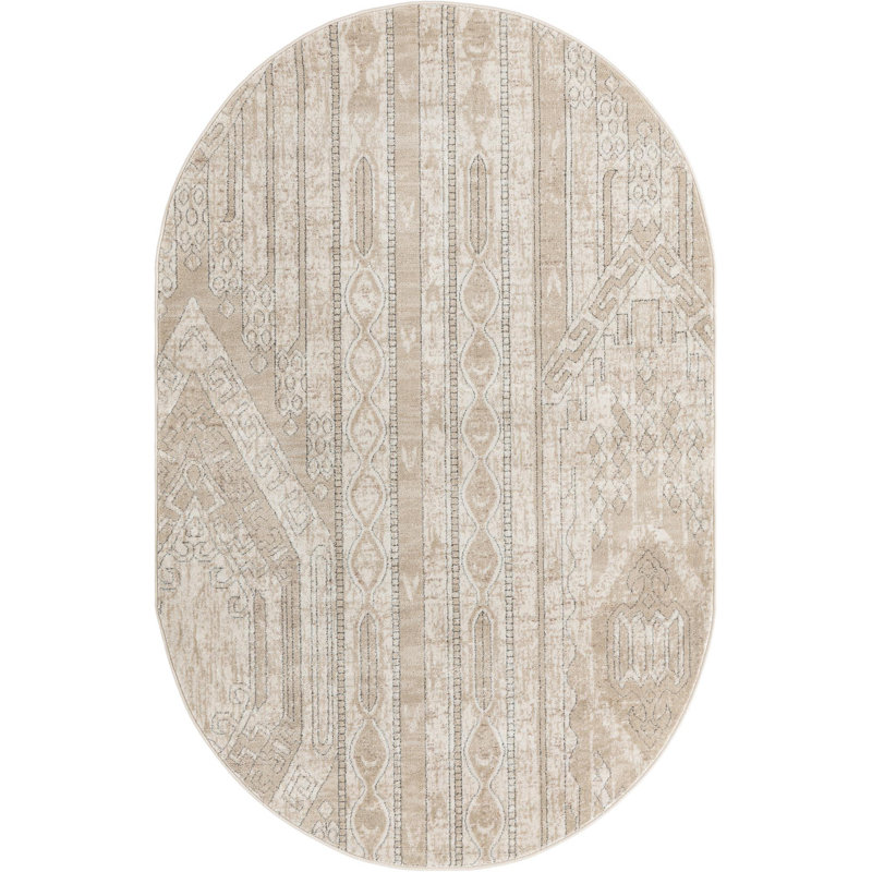 Wenden Moroccan Indoor Rug, Oval 5'3" x 8'