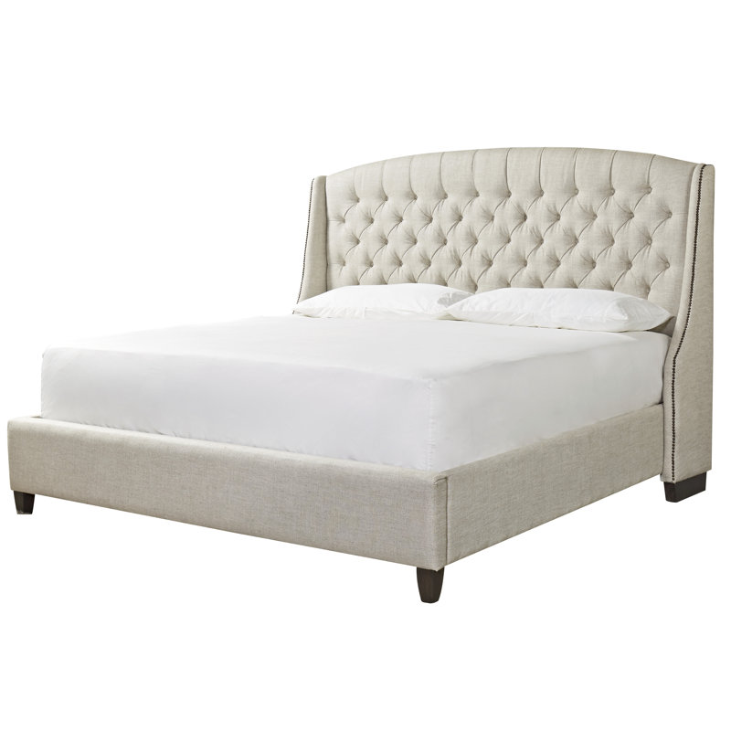 Harwick Upholstered Bed, Queen, Beige