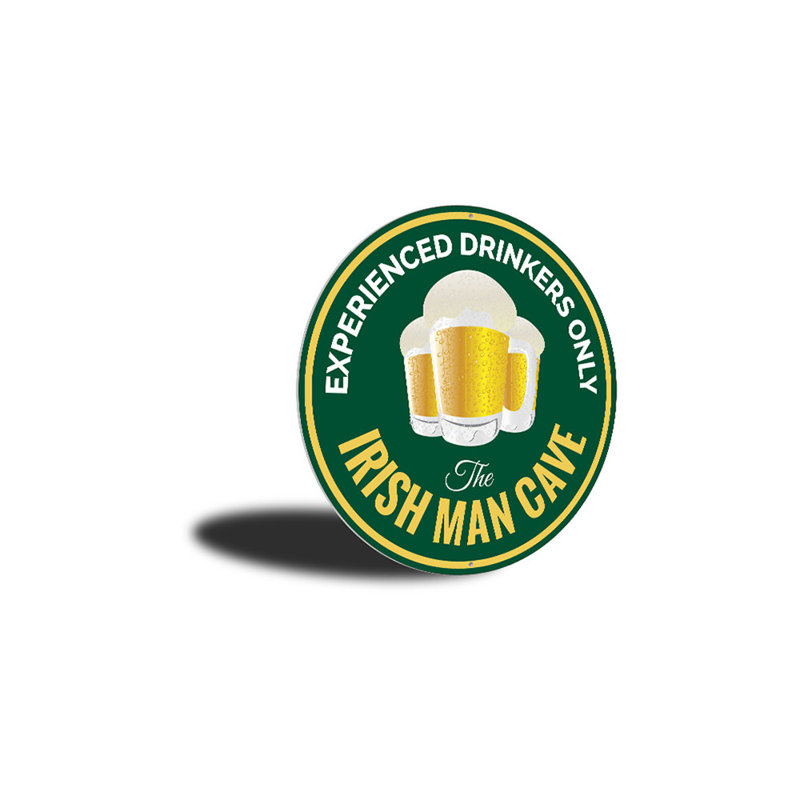 Enseigne irlandaise «Irish Man Cave», H 12 po x l 12 po x P 0,04 po