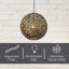 Luminaire suspendu en laiton antique 1 lumière Kora-2089912830-2089912816