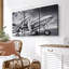 "Avion argenté monochrome" sur toile-1991148678