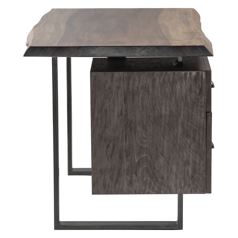 Metal File Solid Wood Table Base