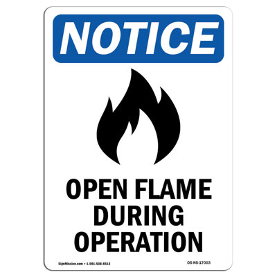 Open Flame During Operation Sign