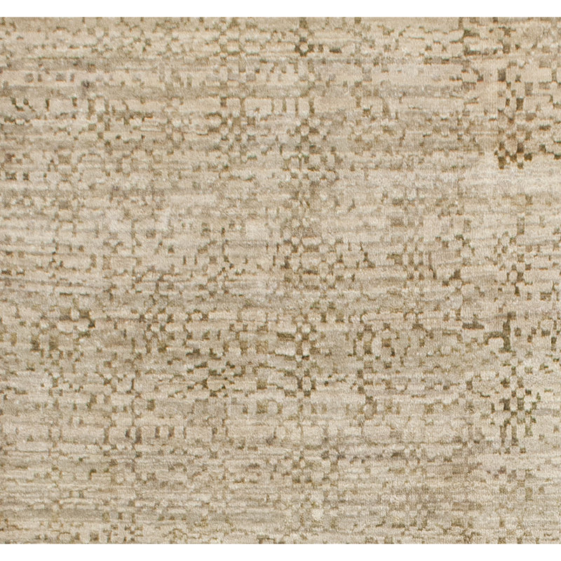 Hand Knotted Area Rug in Celadon, Rectangle 6' x 9'