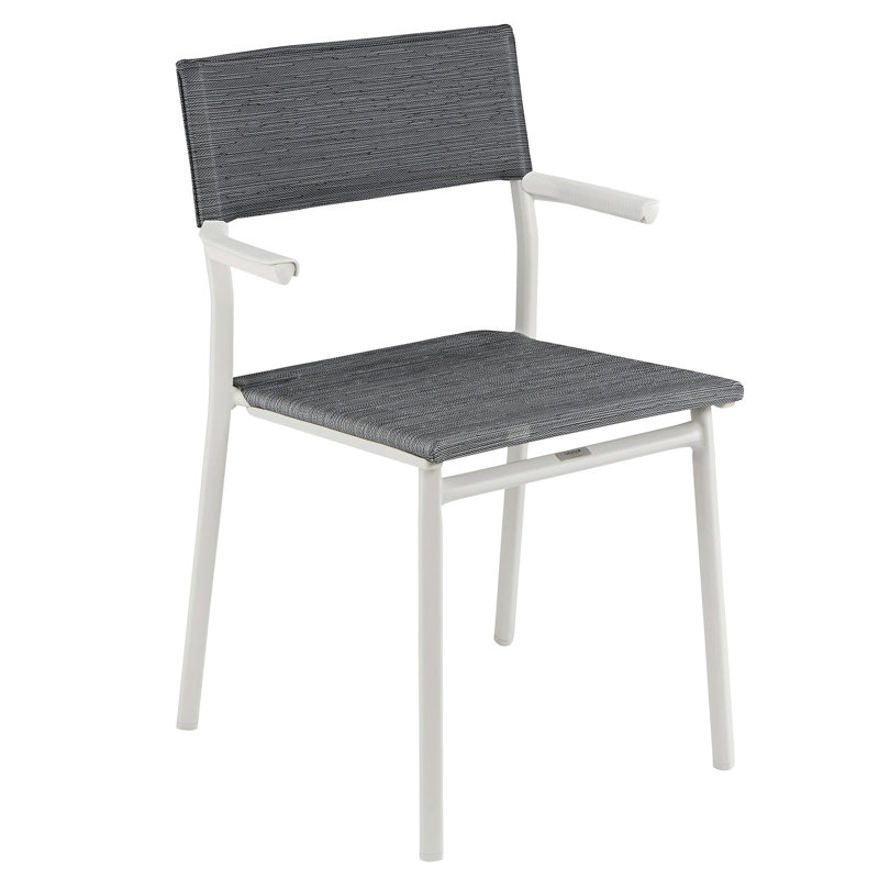 Fauteuil de terrasse empilable, Obsidienne, Sable