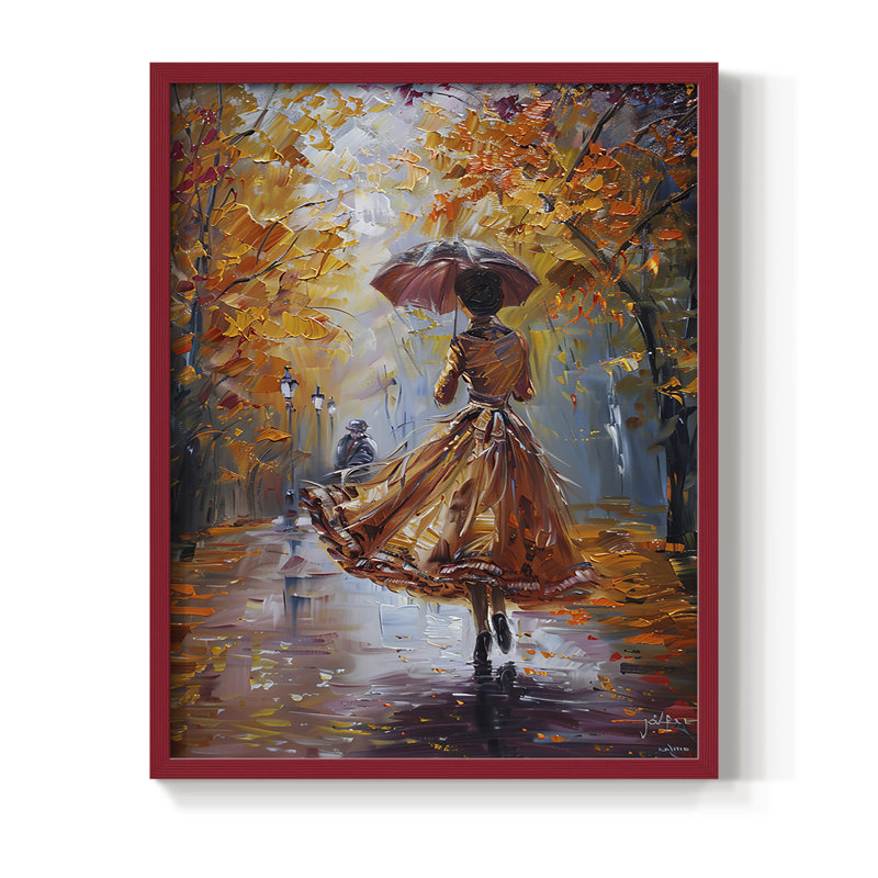 Série encadrée WOMEN DCxxxi - bois massif, H 21 po x l 17 po, Rouge