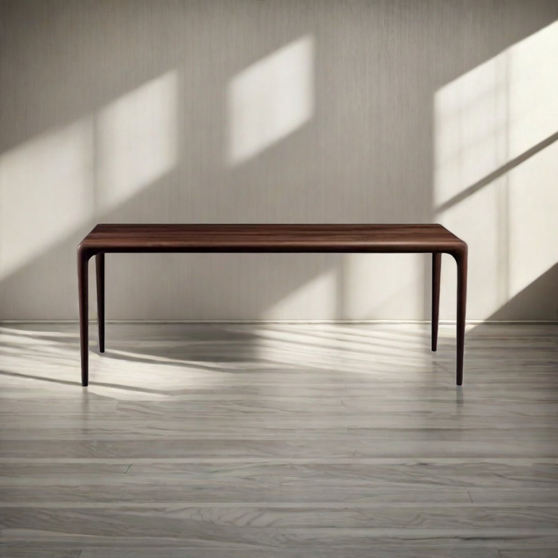 Walnut Solid Wood Dining Table, 31.49" W x 55.11" L