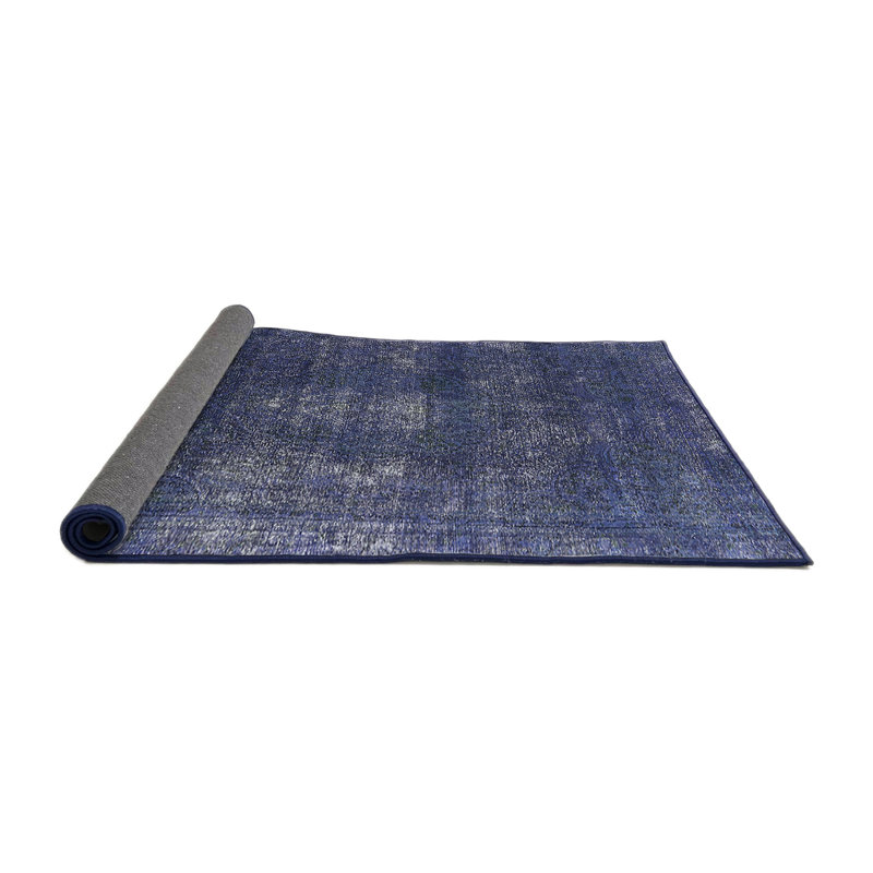 Tapis oriental bleu, Rond 5 pi