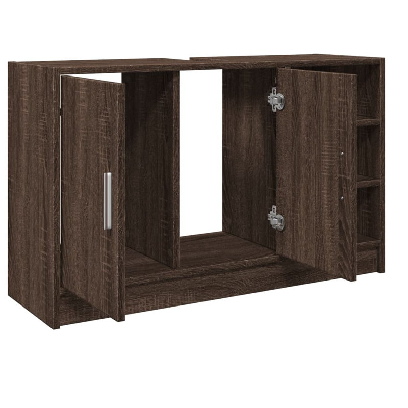 Breaden 90cm W x 55cm H x 29cm D Under Sink Cabinet, Brown oak look