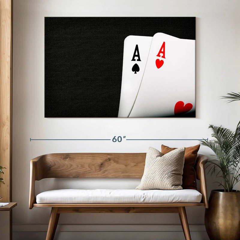  Jeu de cartes «Ace», H 34 po x l 51 po