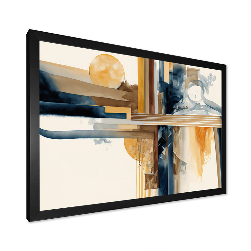 Art moderne moderne sur toile, abstrait III, Cadre photo noir, H 12 po x l 20 po x P 1 po