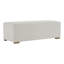 White Long , Low - Saturation Colour Scheme, American Decor, Comfortable Seating, Stable Tripod Base Rectangular Footstool, Humanized Size, Silent Base, Soft Upholstery, Changing Shoes And Resting