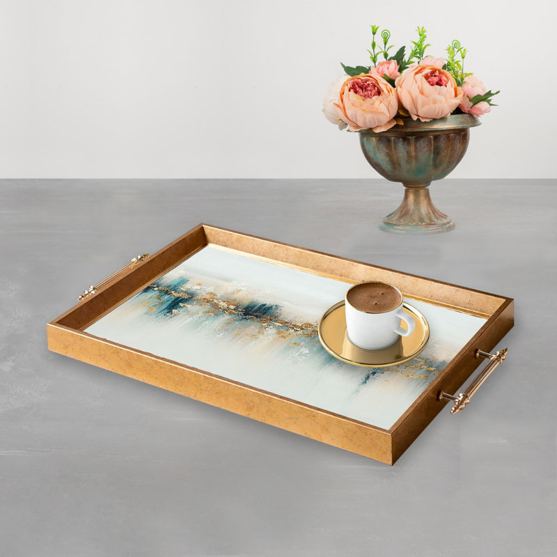 Elegant Glass Tray, 19.7 x 11.4 x 1.4 inches | 100% Durable Glass Construction | Easy to Clean with Damp Cloth | Ideal for Serving, Decorative Display, and Organizing | Stylish Addition to Home Décor